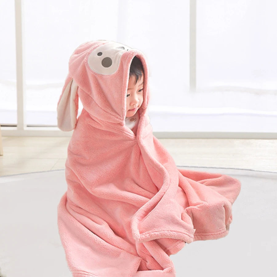 Pink-hooded-towel