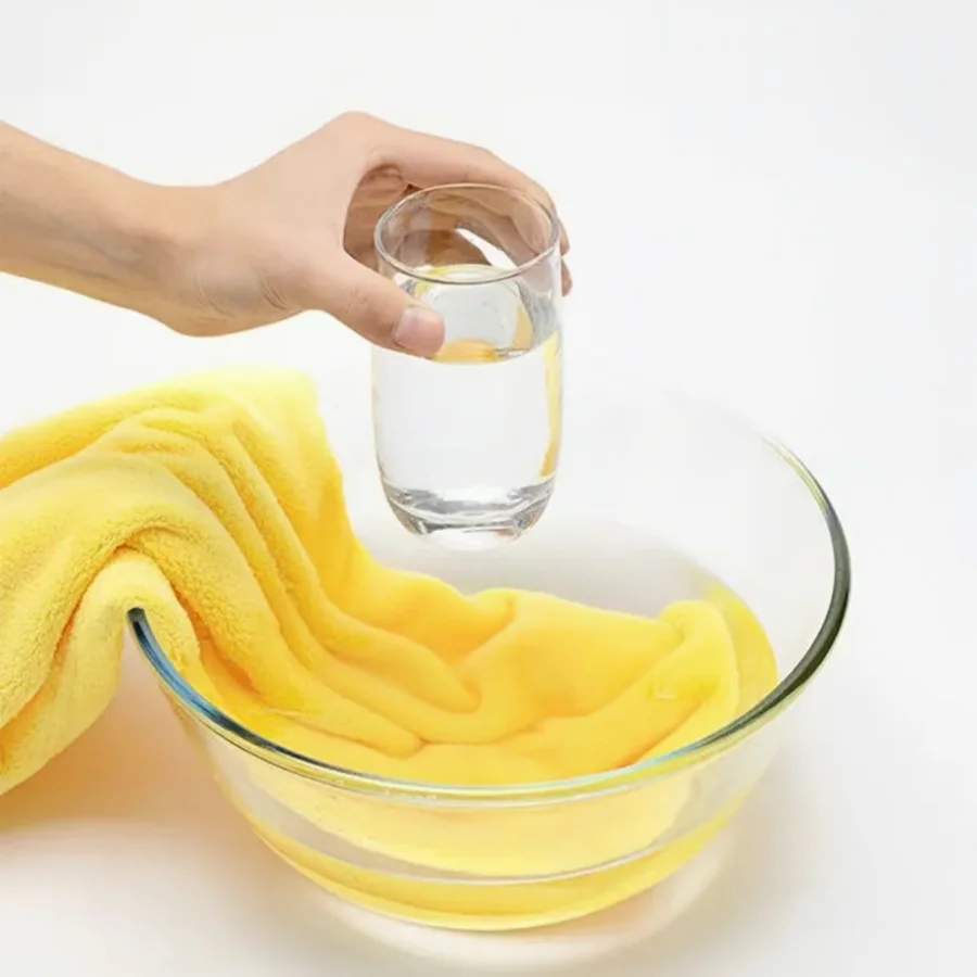 Yellow-fabric-towel