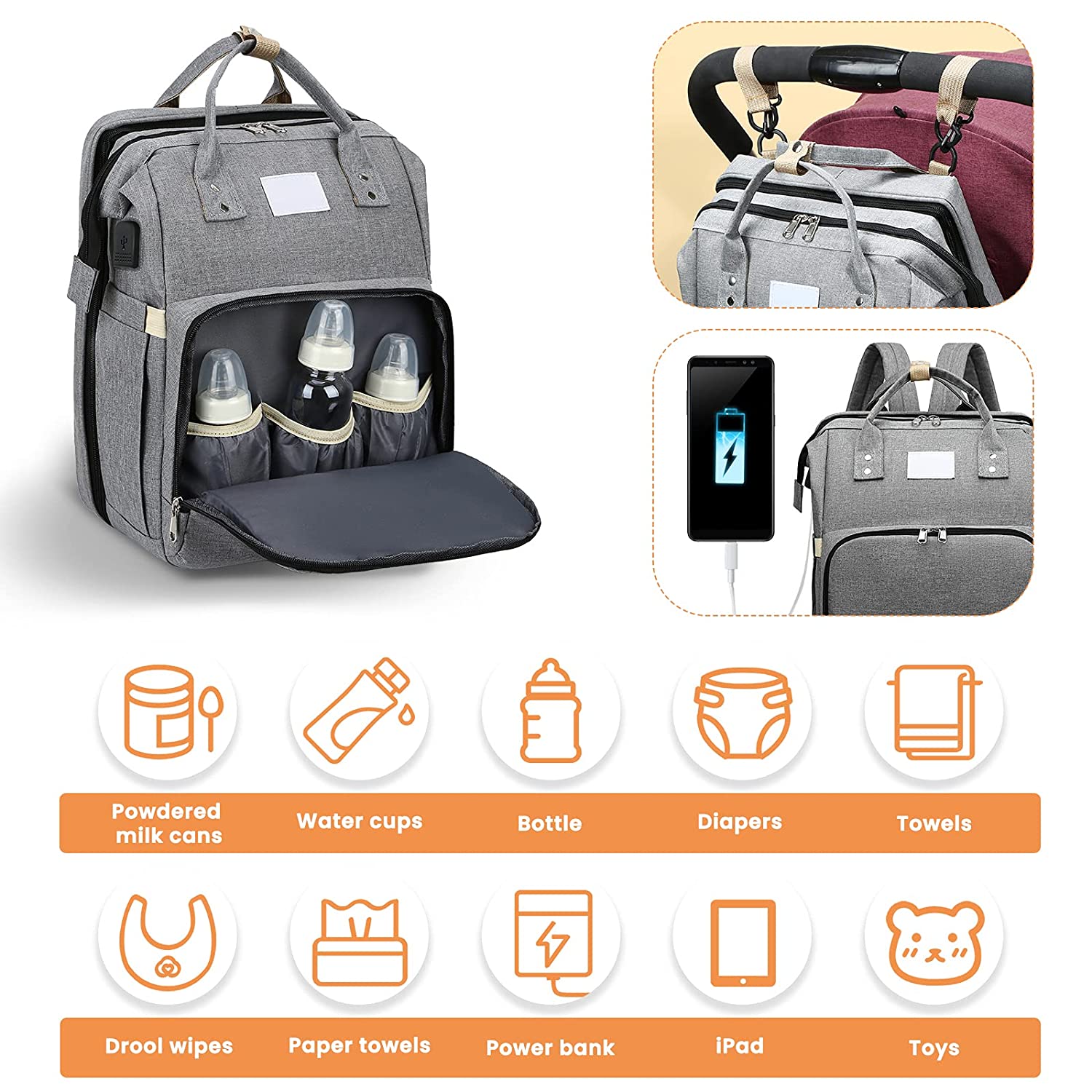 Sac à langer portatif | Berceau de voyage BabyNappy™ - bbcadum