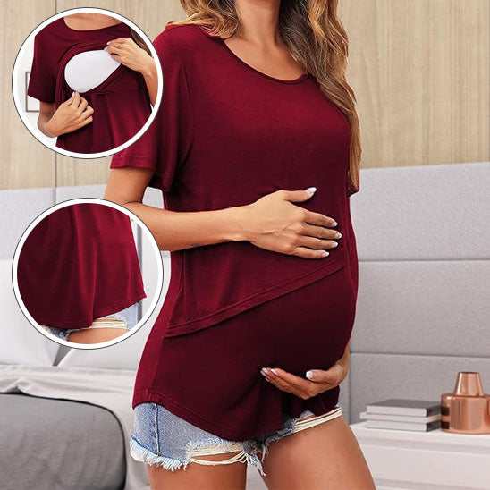 Burgundy-discreet-breastfeeding-top