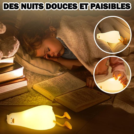 Veilleuse de chambre à led en silicone en Forme de canard. - bbcadum