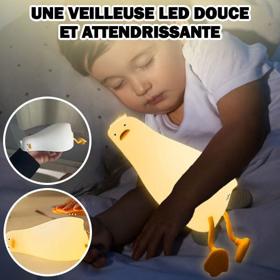 Veilleuse de chambre à led en silicone en Forme de canard. - bbcadum